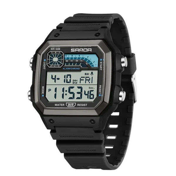 Mens Sports Electronic Watch - Luminous Waterproof Thin Square - Image 2