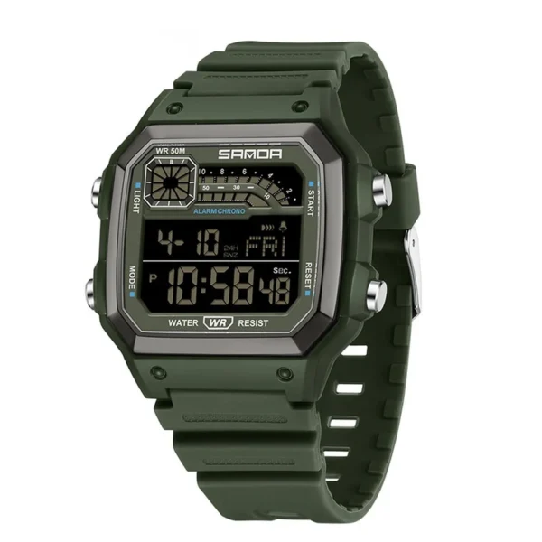 Mens Sports Electronic Watch - Luminous Waterproof Thin Square - Image 4